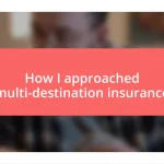 How I approached multi-destination insurance