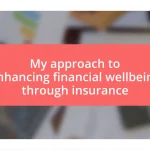 My approach to enhancing financial wellbeing through insurance